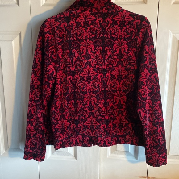 Charter Club Petite Long Sleeve Zipper Close Pockets Velour Top Meduim-Petite - Picture 5 of 14